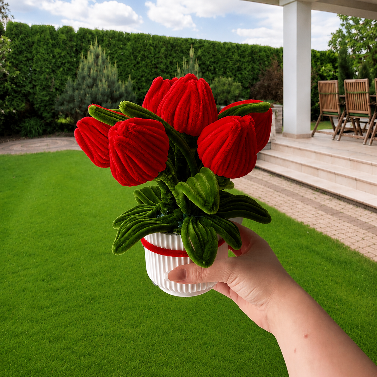 Composition florale - « Tiny tulipes » - Couleur au choix