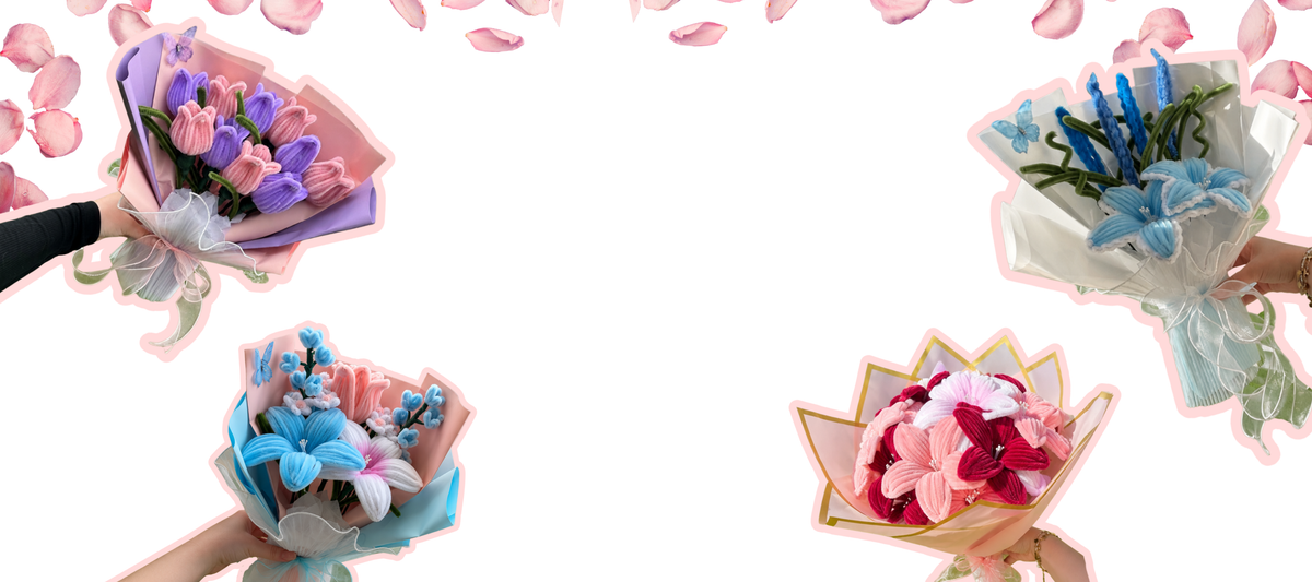 Bannière page d'accueil bouquets de fleurs