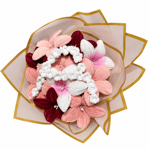Bouquet de fleur « Glitter Pink » - Lettre au choix