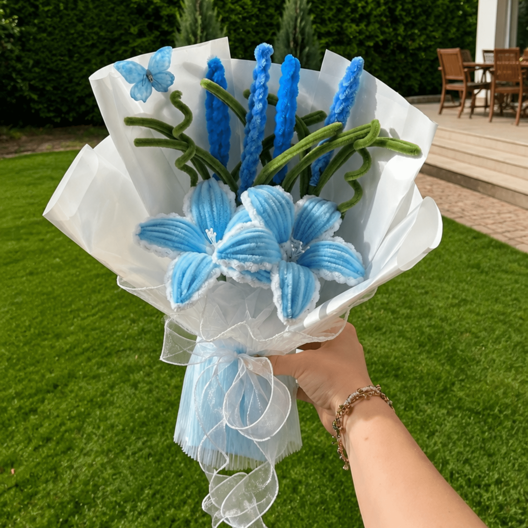 Bouquet de fleurs - « Blue lagoon »