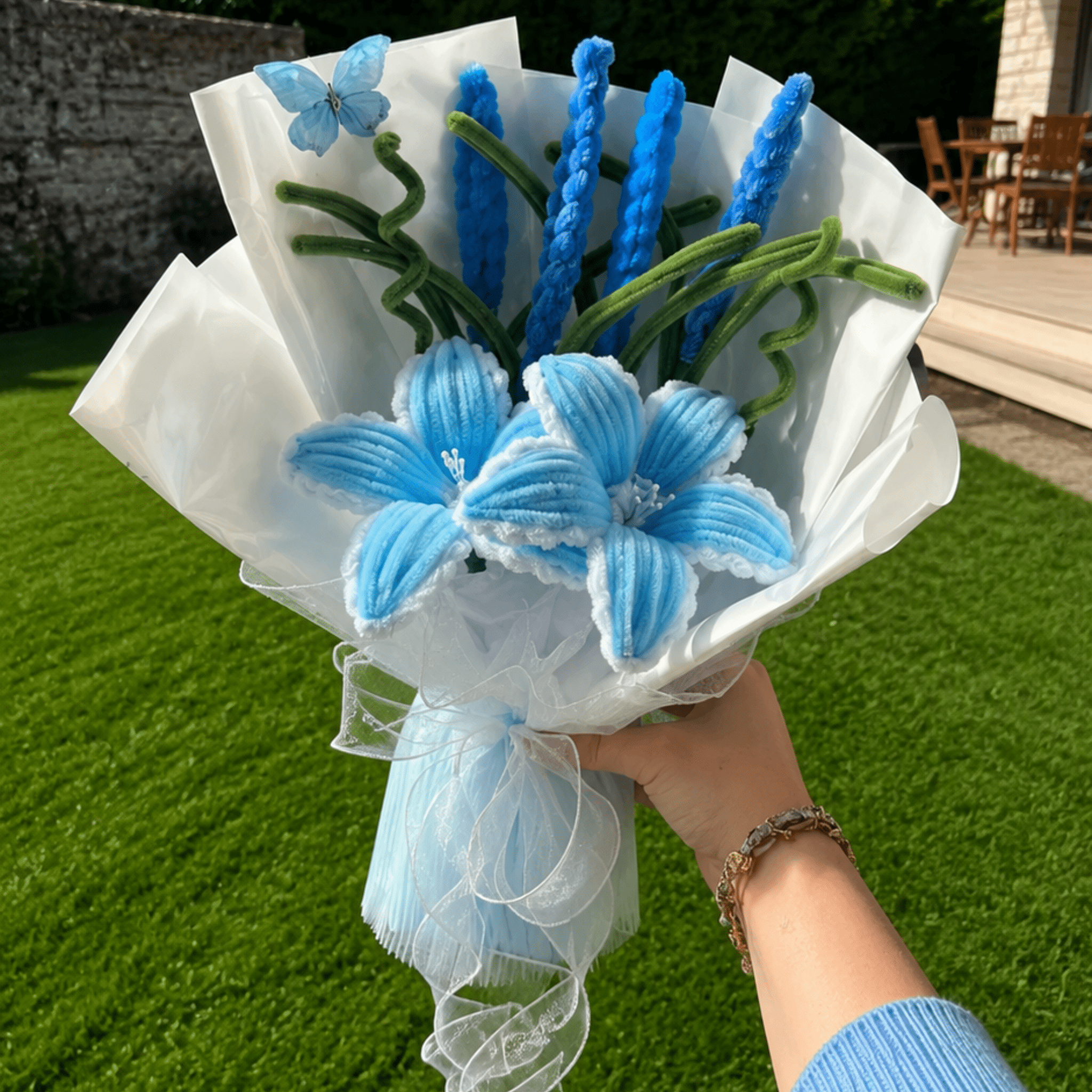 Bouquet de fleurs - « Blue lagoon »
