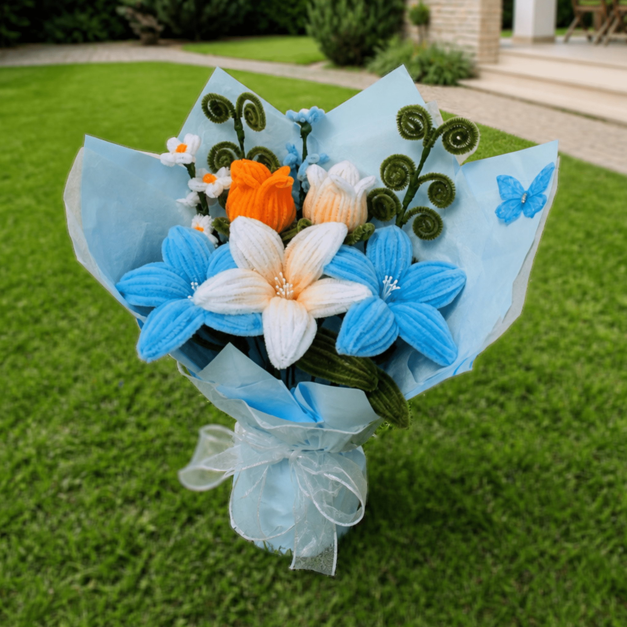 Bouquet de fleurs - "Blue summer"