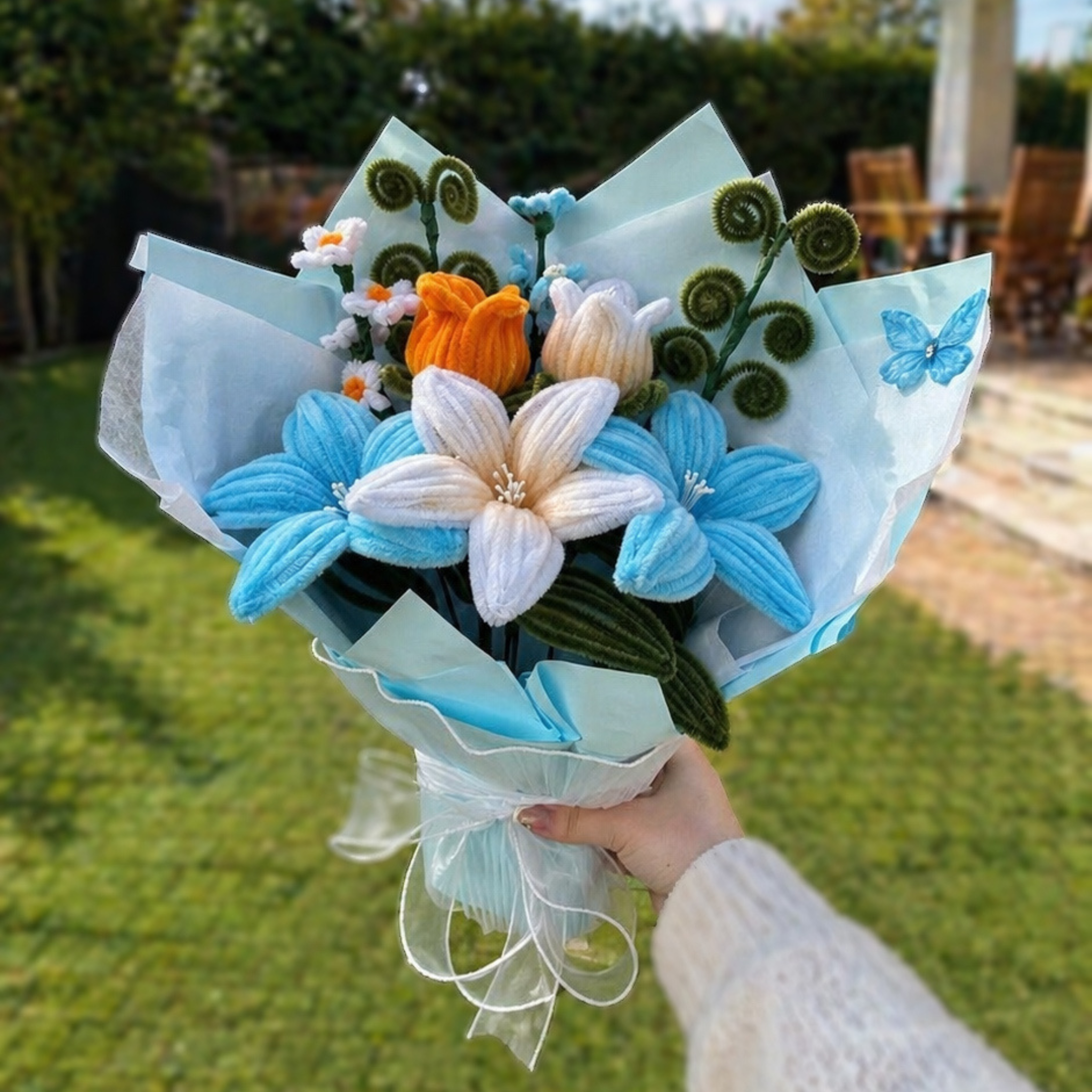 Bouquet de fleurs - "Blue summer"