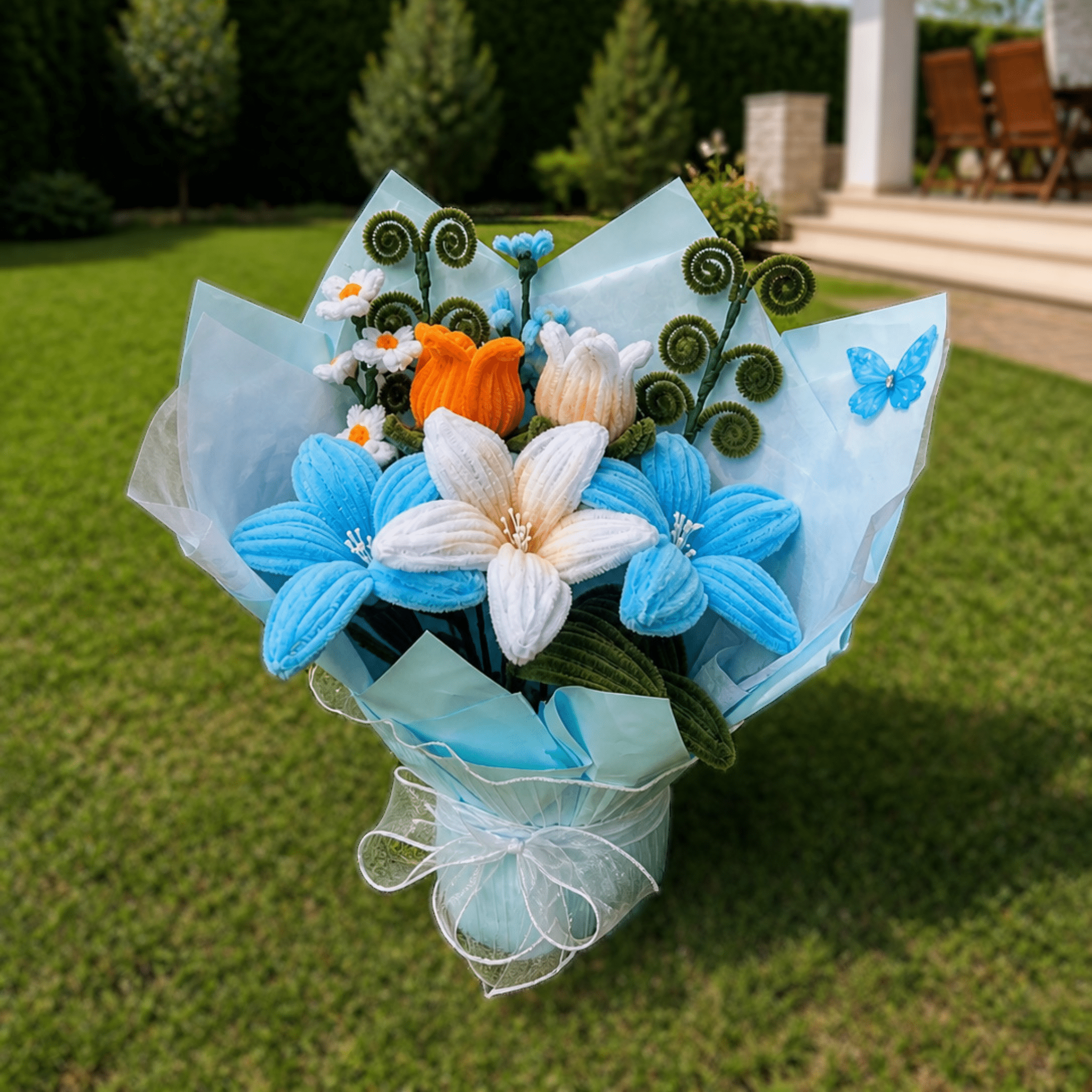 Bouquet de fleurs - "Blue summer"