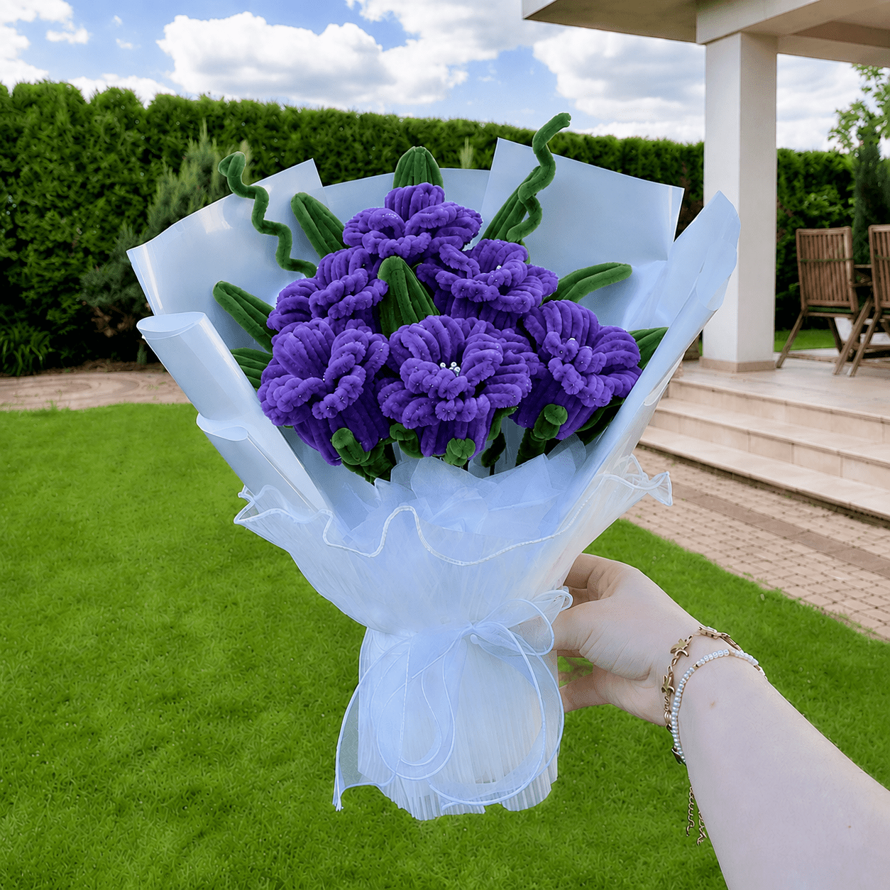 Bouquet de fleurs - « Forever Love » - Roses (Couleur au choix)
