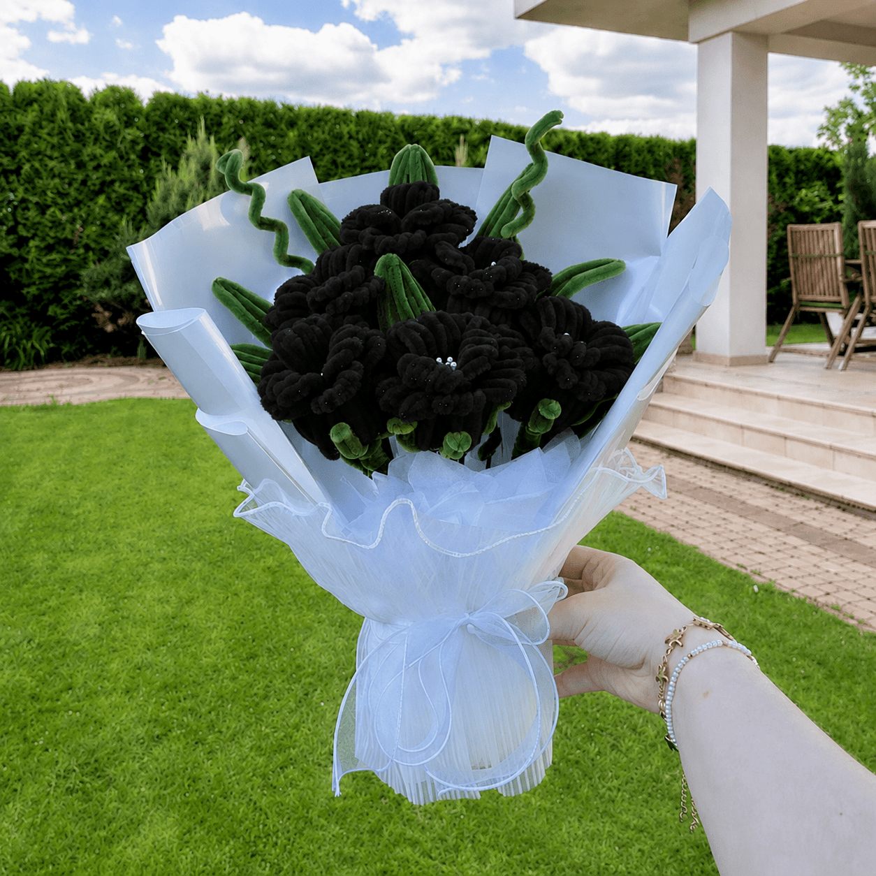 Bouquet de fleurs - « Forever Love » - Roses (Couleur au choix)