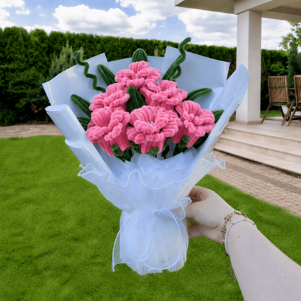 Bouquet de fleurs - « Forever Love » - Roses (Couleur au choix)