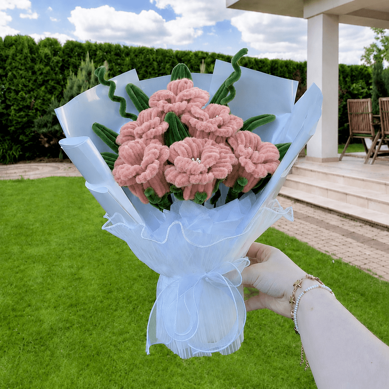 Bouquet de fleurs - « Forever Love » - Roses (Couleur au choix)