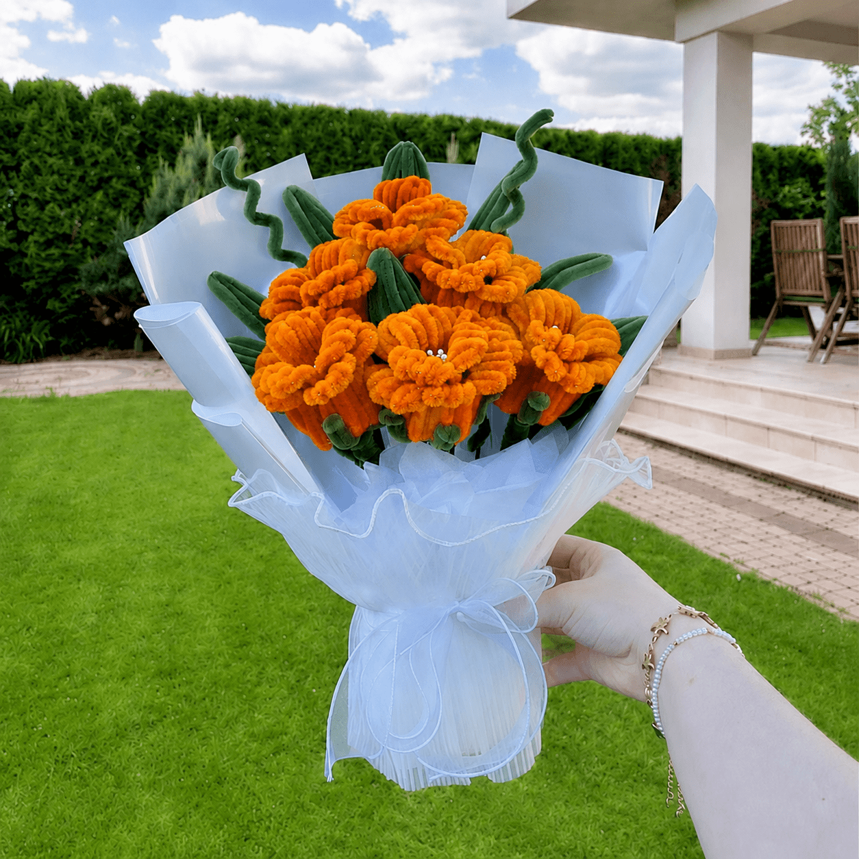 Bouquet de fleurs - « Forever Love » - Roses (Couleur au choix)