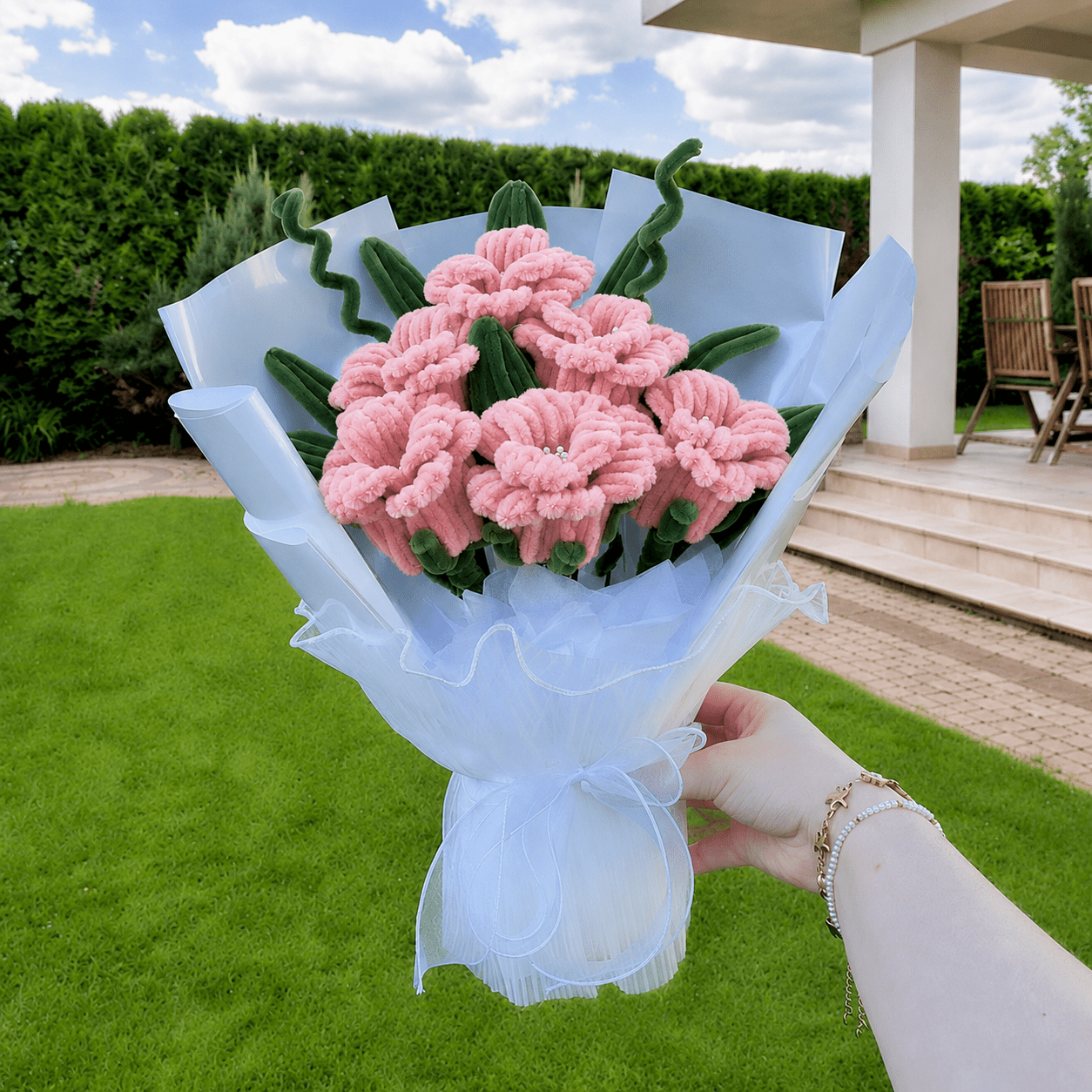 Bouquet de fleurs - « Forever Love » - Roses (Couleur au choix)