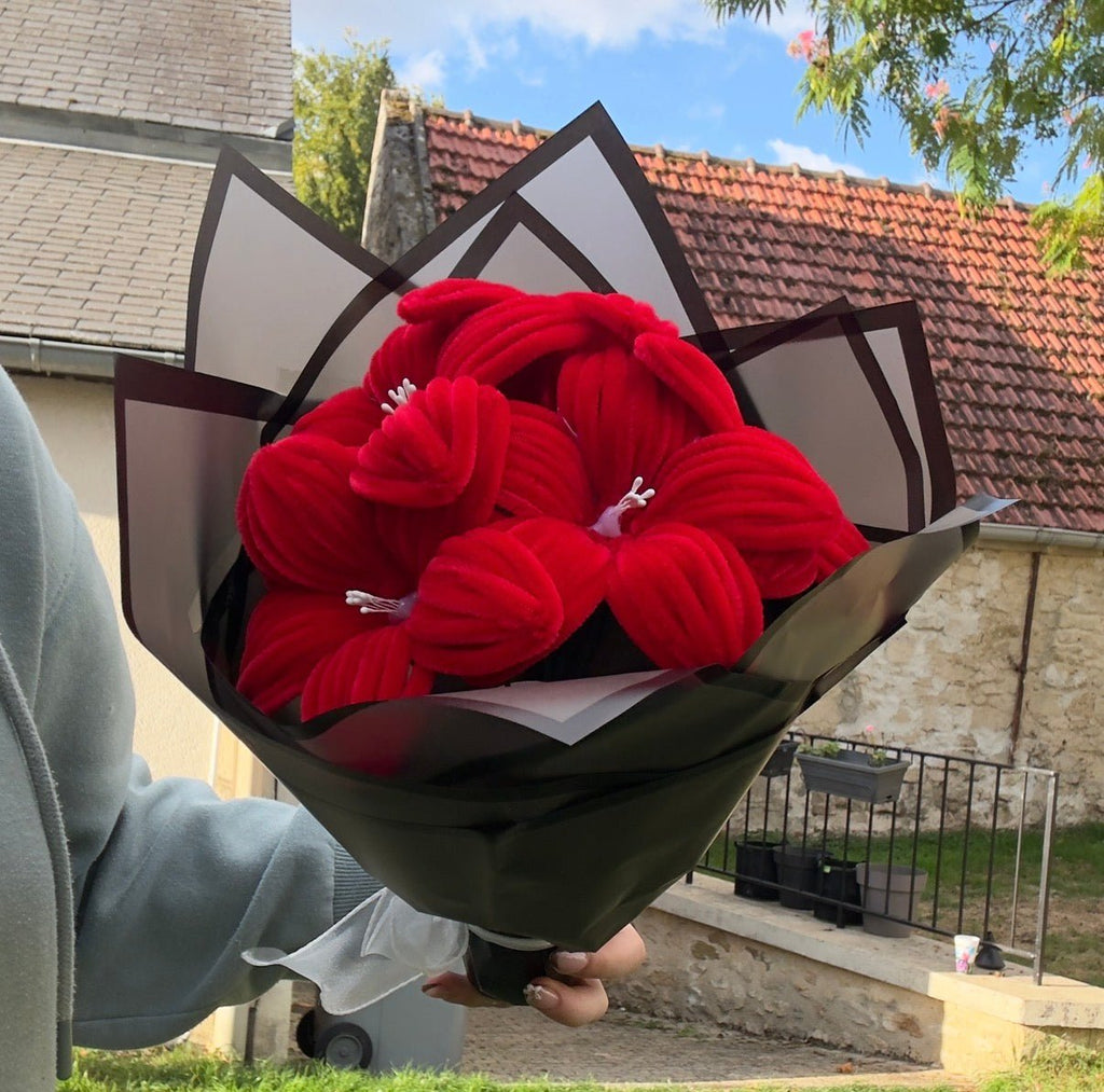 Bouquet de 5 lys rouges4