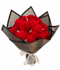 Bouquet de 5 lys rouges