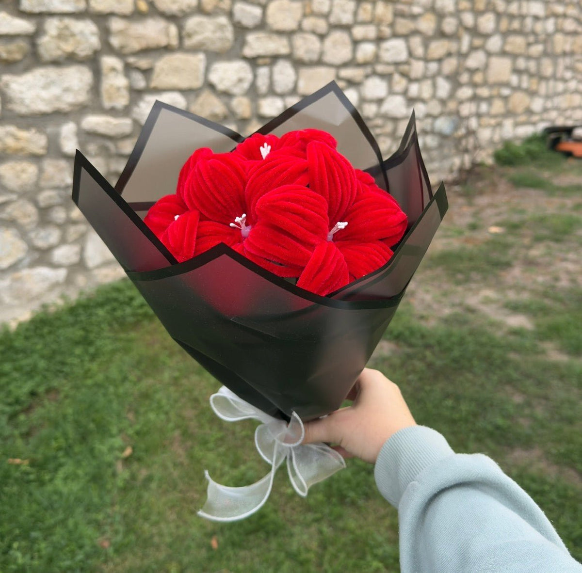 Bouquet de 5 lys rouges2