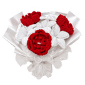Bouquet pivoine et lys - Rouge et blanc