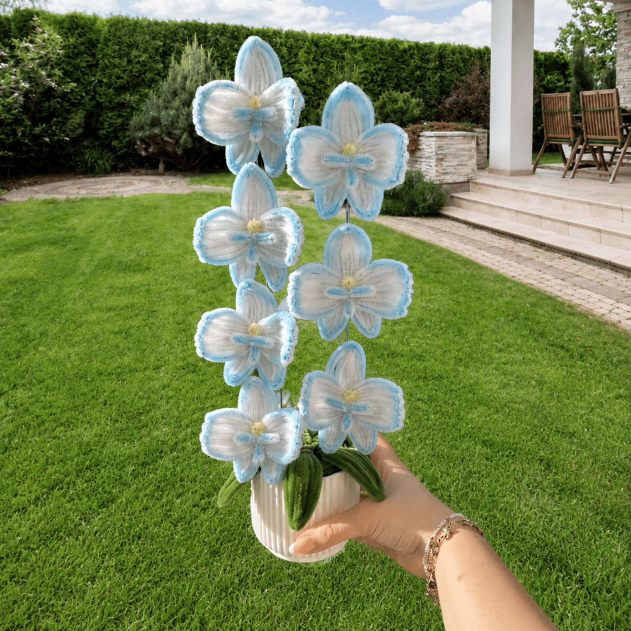 Composition florale - « Aqua Orchid » - Orchidées