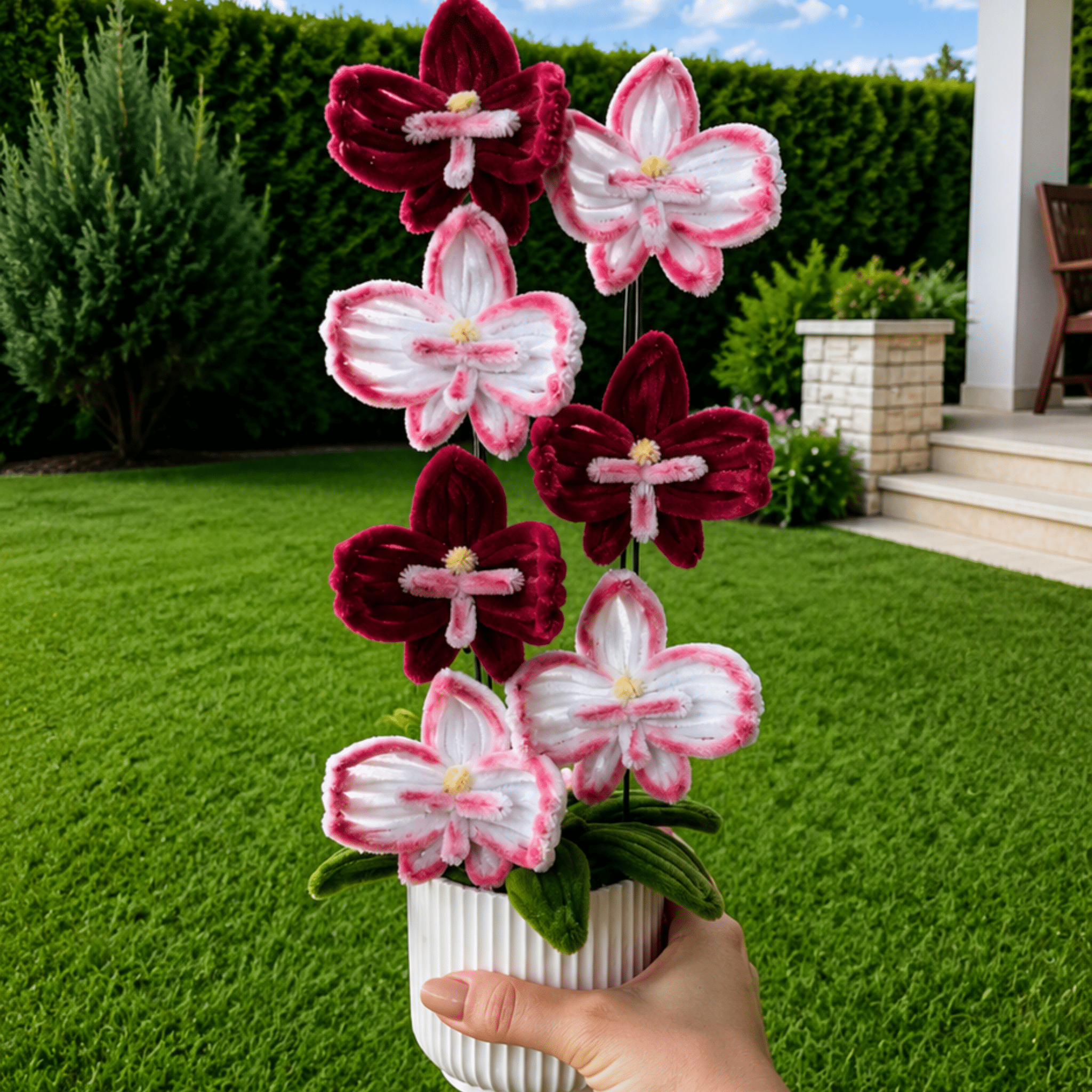Composition florale - « Red Orchid » - Orchidées