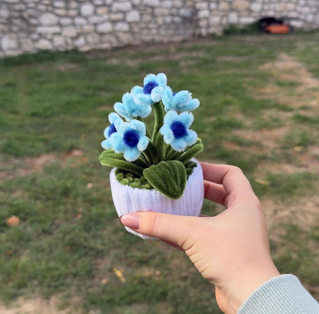 Mini Pot "Marguerite Bleu Ciel1